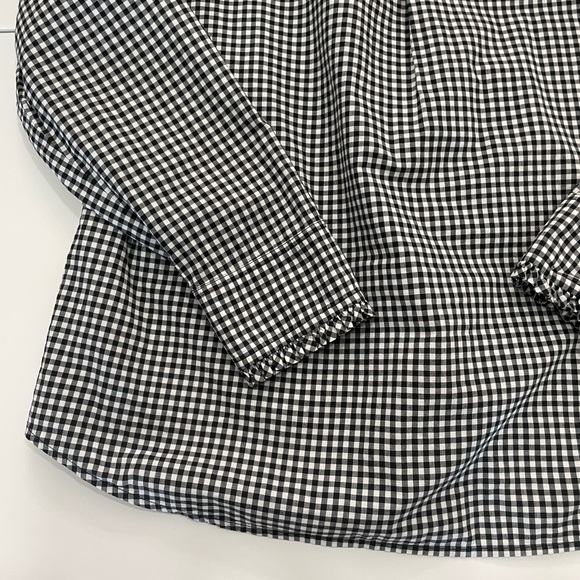 Vineyard Vines Long Sleeve Dress Shirt Frills Button Up Black & White Girls 14 - Picture 13 of 15